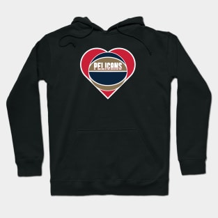 Heart Shaped New Orleans Pelicans Basketball Hoodie